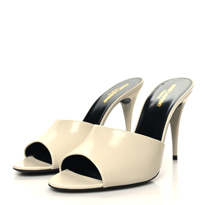 Saint Laurent Calfskin New Belfagor 110mm Mules 41 Pearl 3 of 9