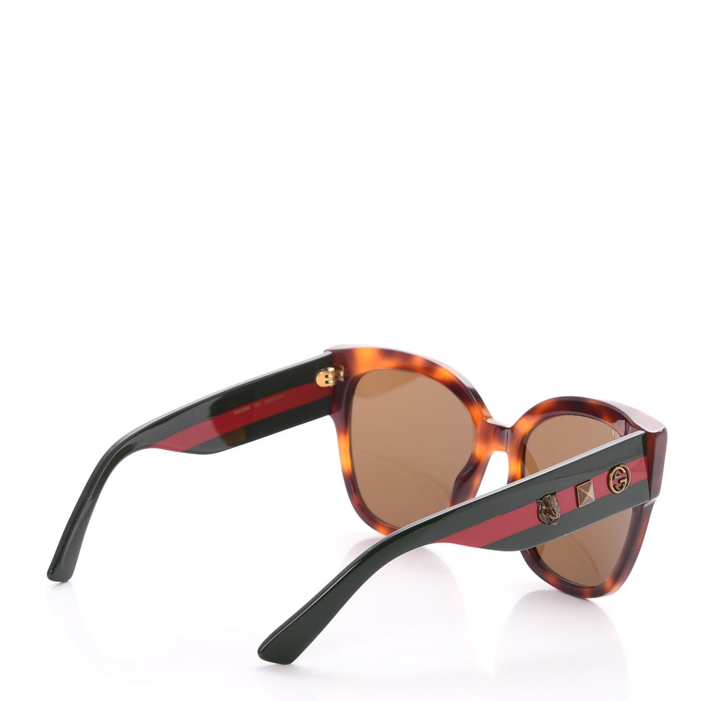 Acetate Square Frame Web Sunglasses GG0059S Tortoise