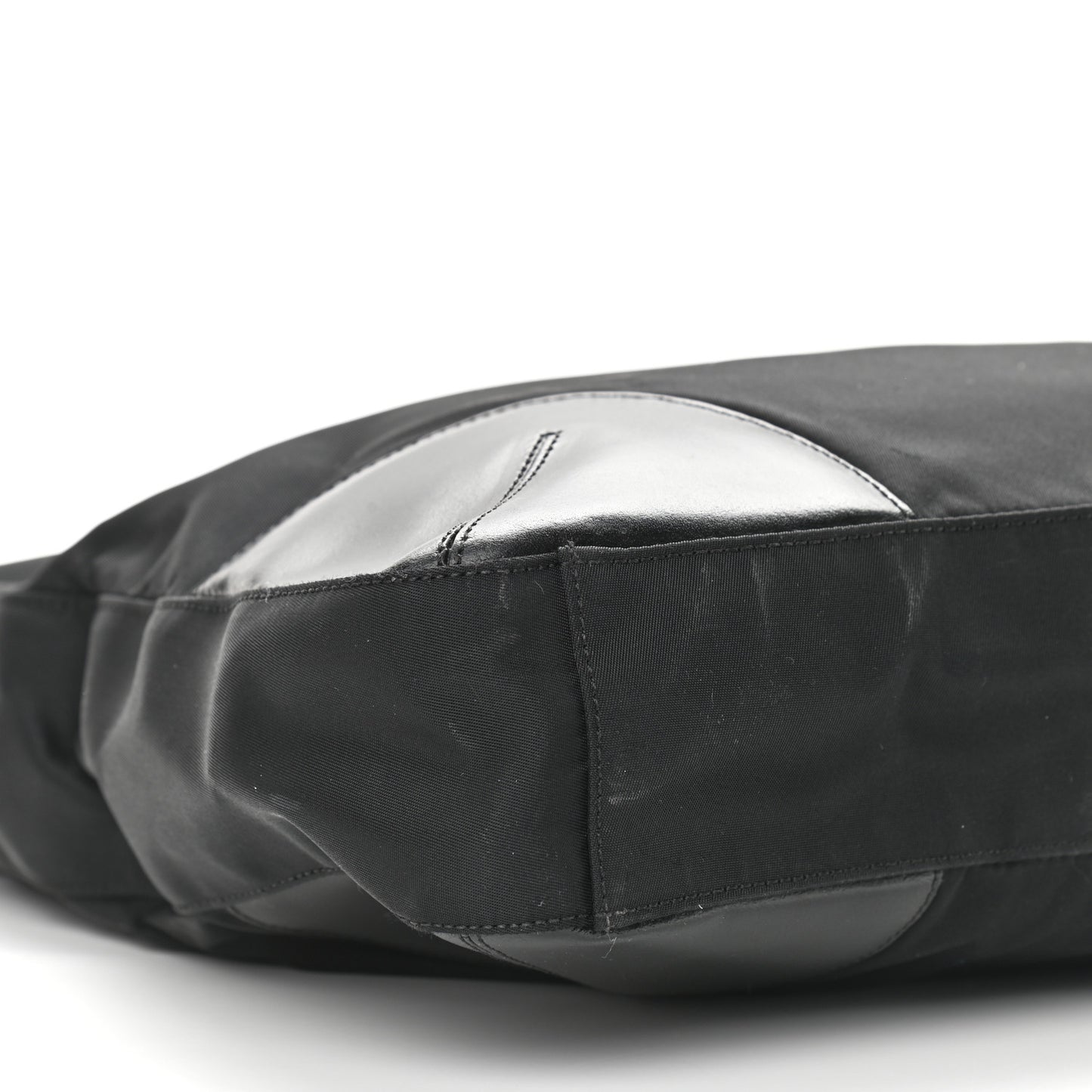 Calfskin Tessuto Nylon Easy Shoulder Bag Black