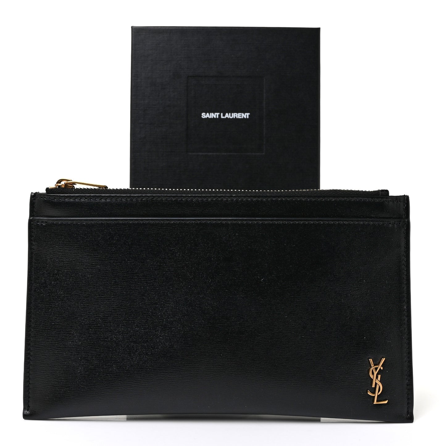 Smooth Calfskin Monogram Bill Pouch Black