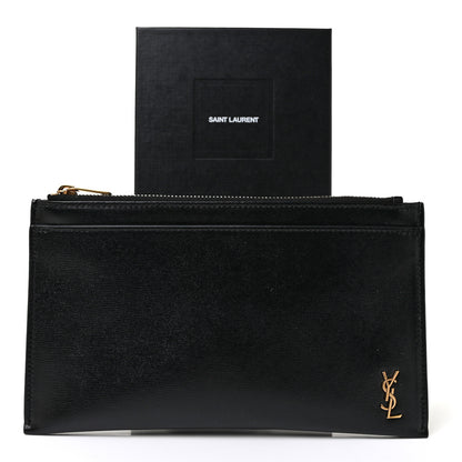 Saint Laurent Smooth Calfskin Monogram Bill Pouch Black 10 of 10