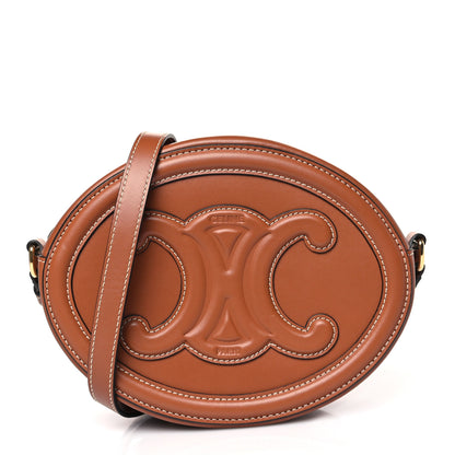 Celine Smooth Calfskin Cuir Triomphe Oval Bag Tan 1 of 9