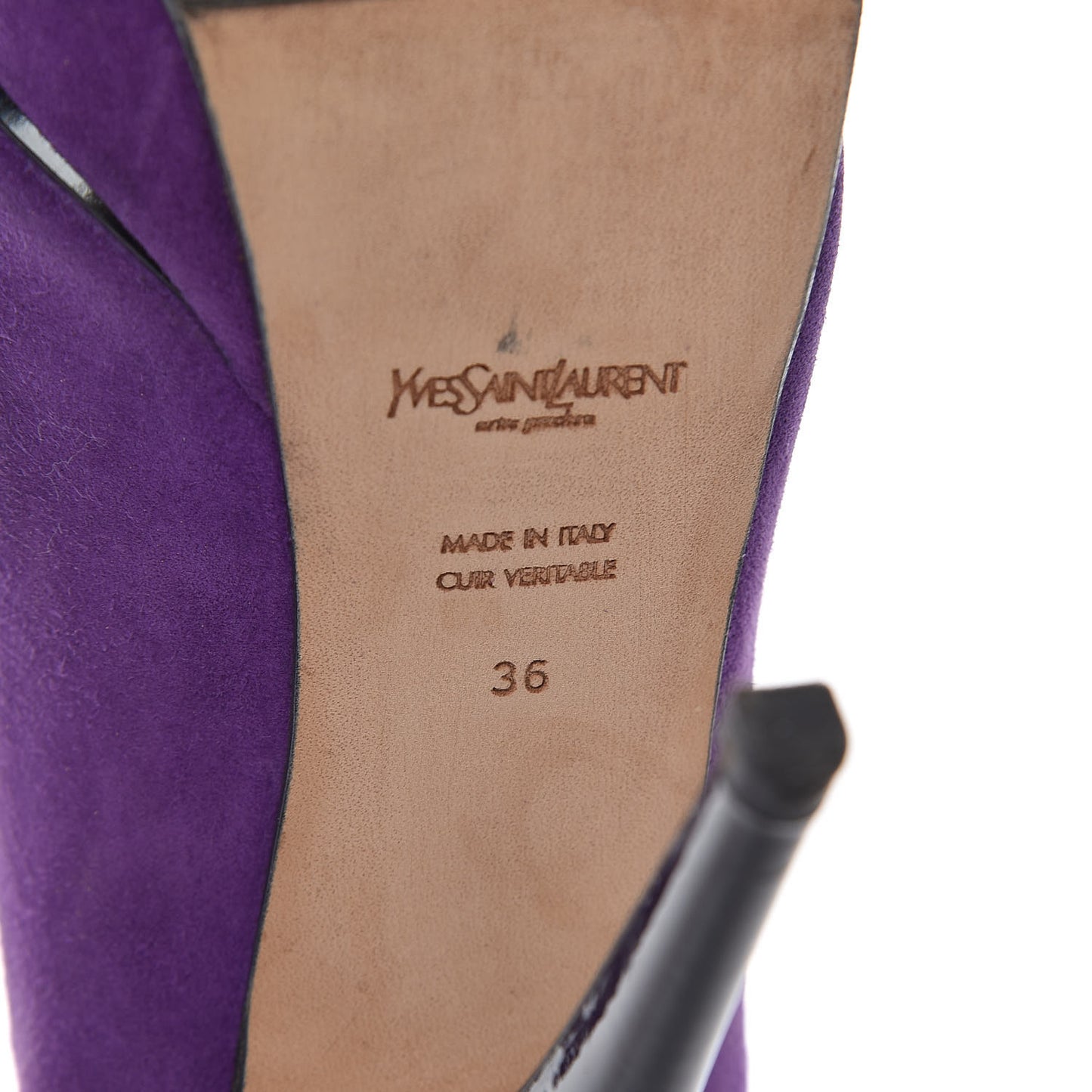 Kid Scamosciato Tribute 105 Platform Mary Jane Peep Toe Pumps 36 Viola