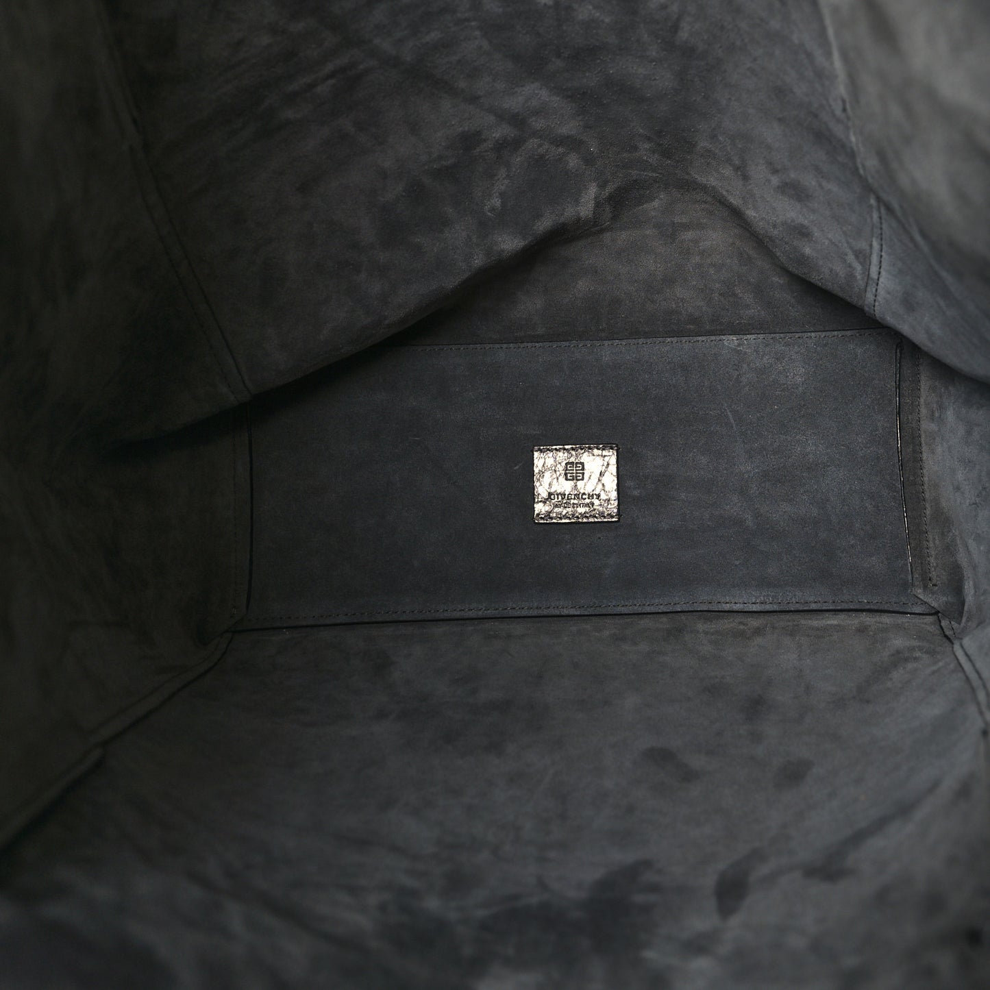 Metallic Calfskin Medium Voyou Bag Silver