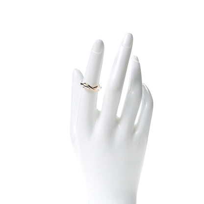 Tiffany Sterling Silver 18K Rose Gold Infinity Ring 53 6.25 2 of 5