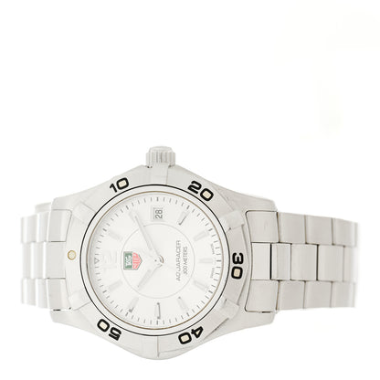 Tag Heuer Stainless Steel 27mm Aquaracer 300M Quartz Watch Silver WAF1412 2 of 4