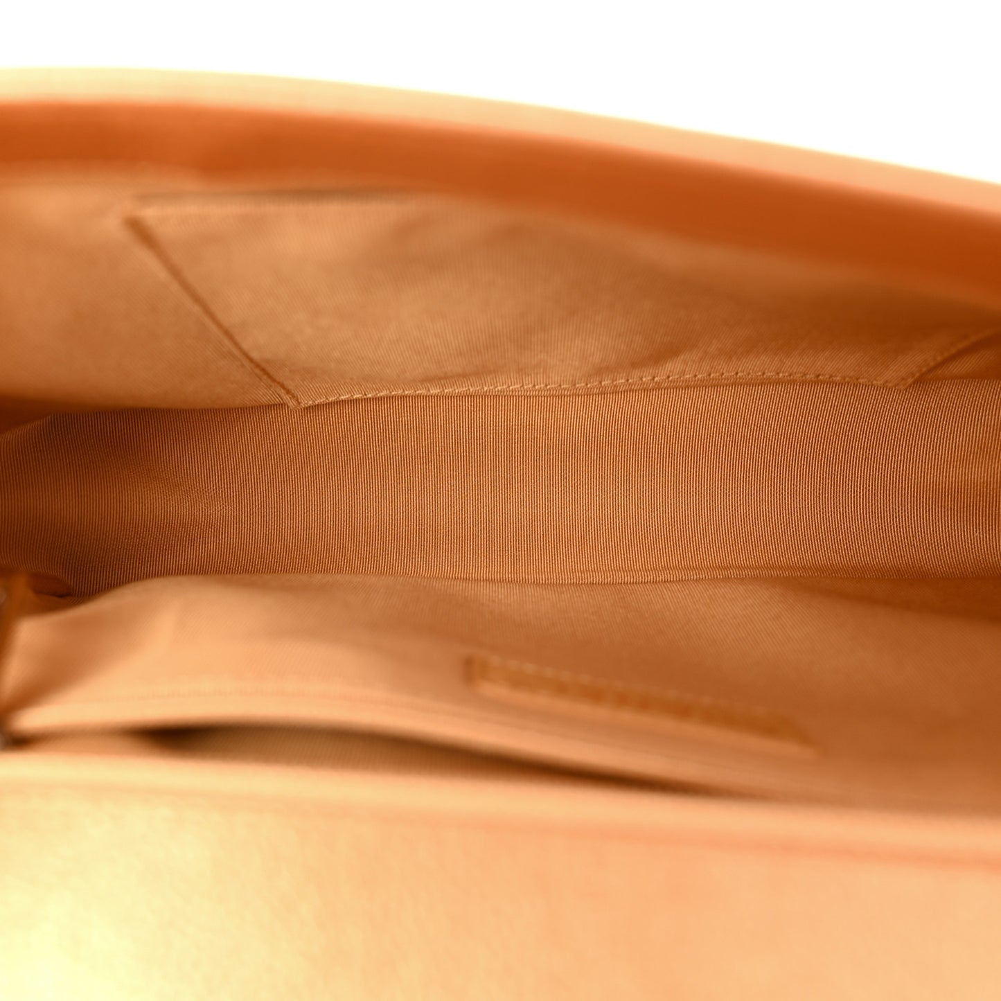 Metallic Calfskin Quilted New Medium Boy Flap Dark Gold