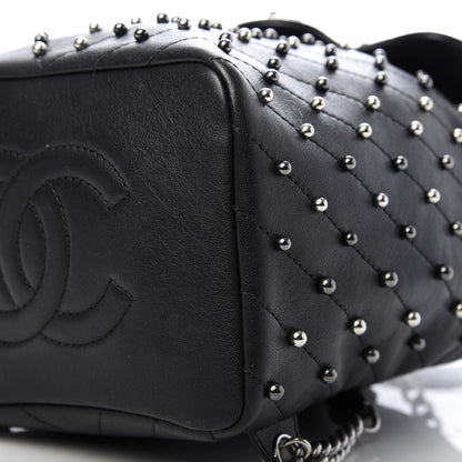 Chanel Lambskin Chevron Quilted Studded Stud Wars Backpack Black 6 of 9