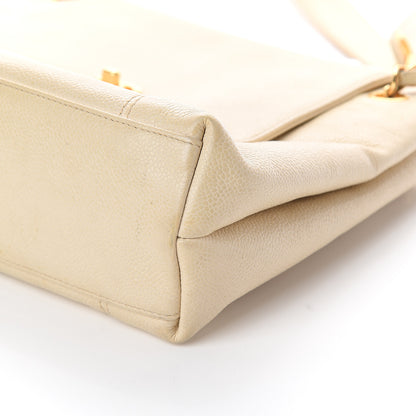 Chanel Caviar Flap Shoulder Bag Light Beige 9 of 9
