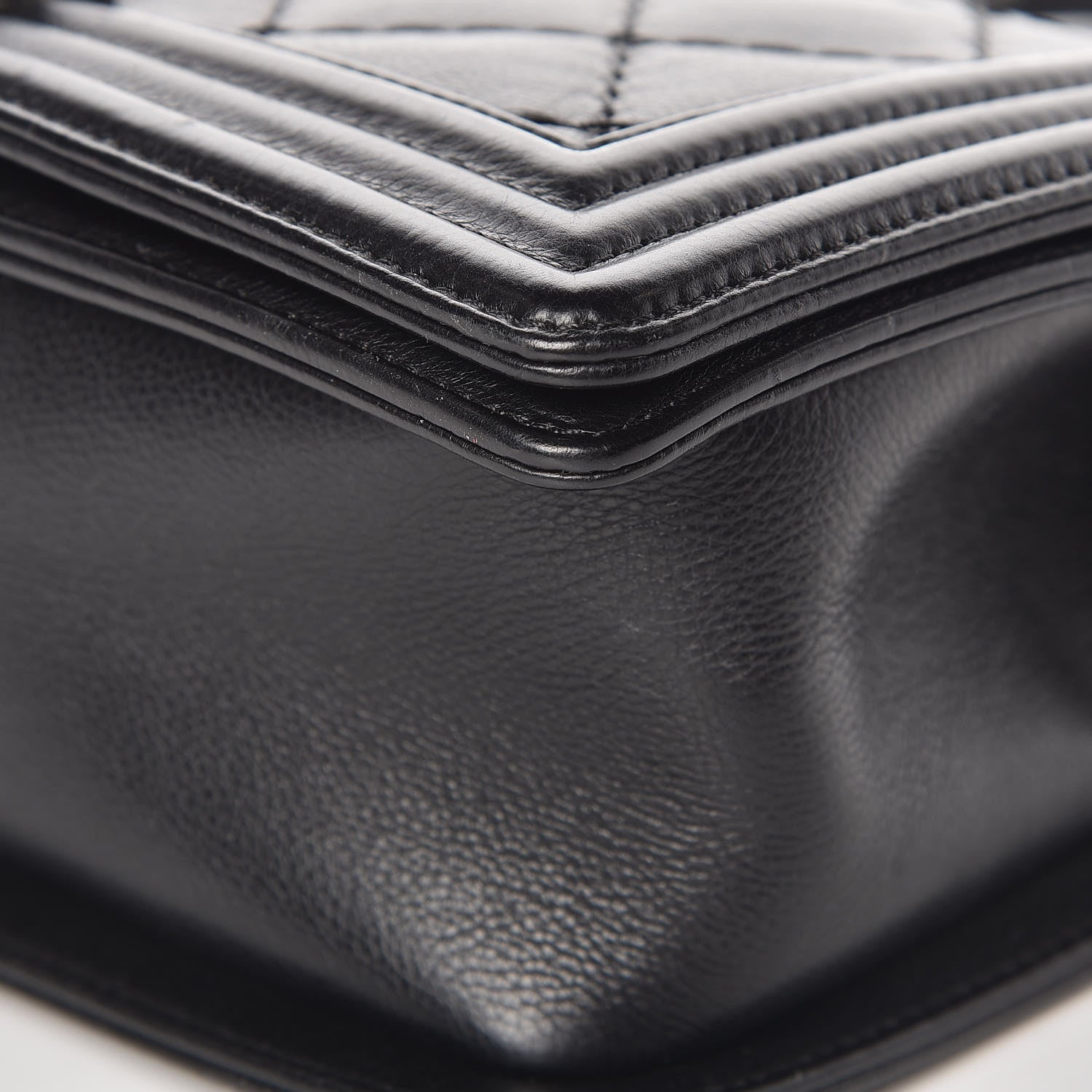Chanel Calfskin Double Stitch Medium Boy Flap Black 12 of 14