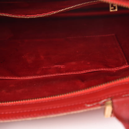 Fendi Zucchino Briefcase Tote Red 8 of 22