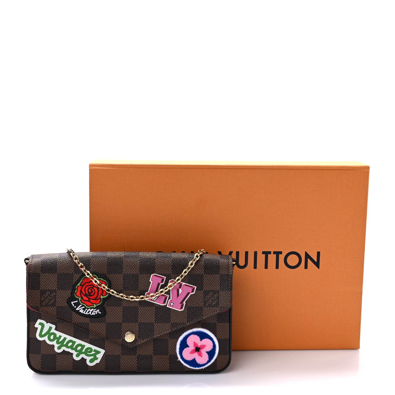 Louis Vuitton Damier Ebene LV Stories Pochette Felicie Chain Wallet 11 of 11