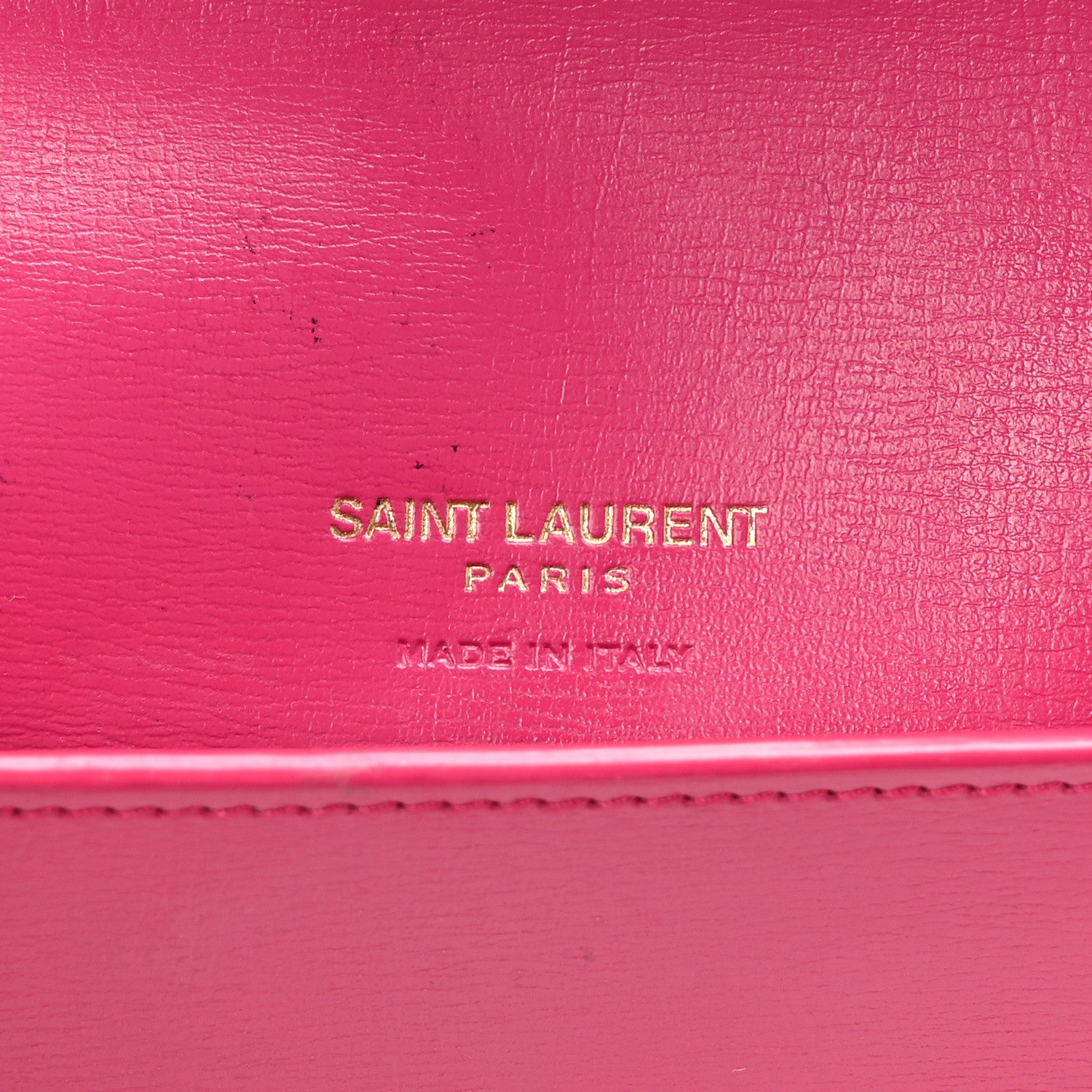 Saint Laurent Smooth Calfskin Monogram Phone Holder Crossbody Fuchsia Couture 6 of 9