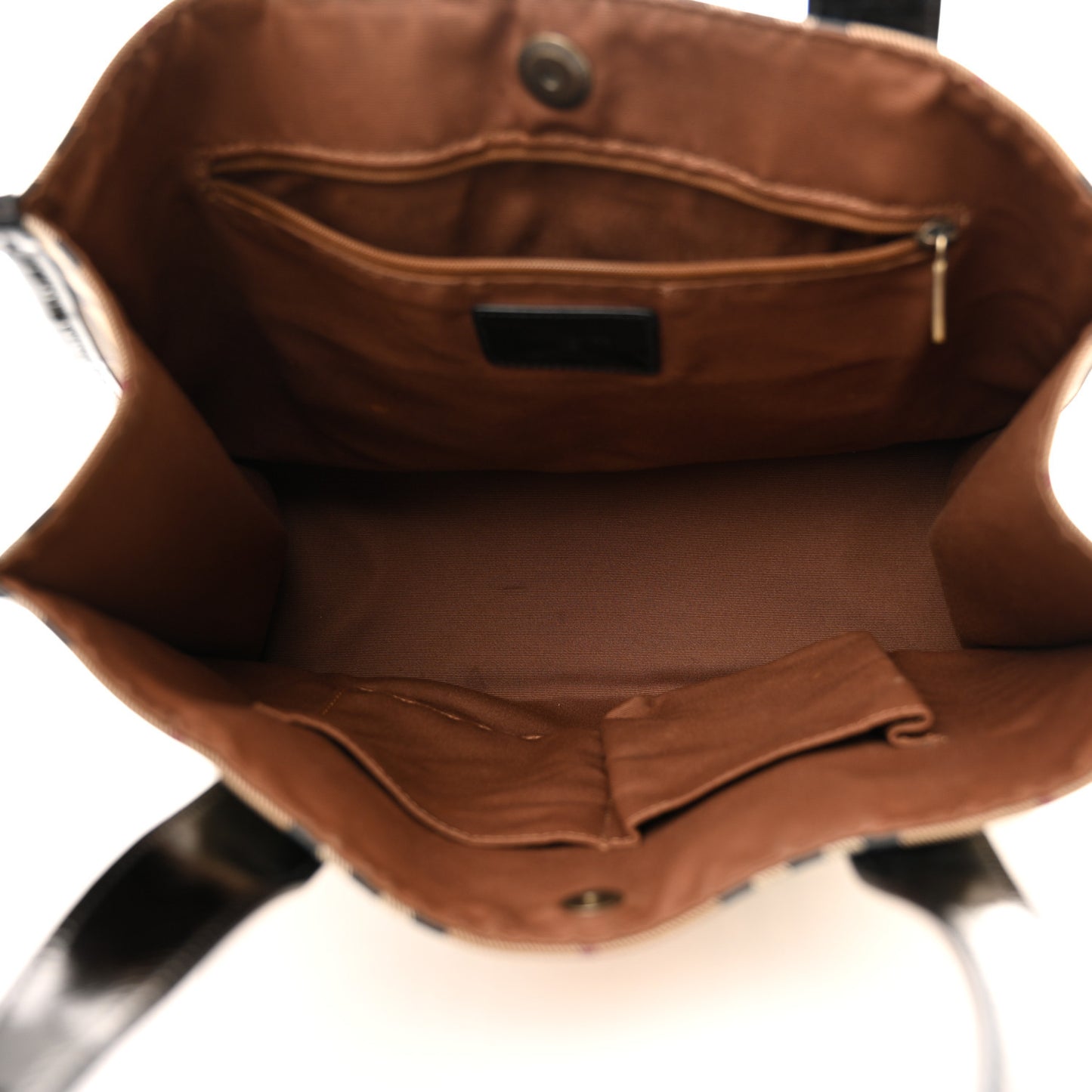 House Check Tote Black