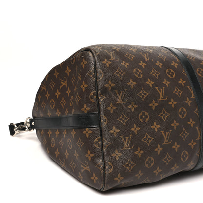 Louis Vuitton Monogram Macassar Keepall Bandouliere 55 8 of 9