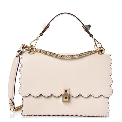 Fendi Vitello Liberty Scalloped Studded Kan I Shoulder Bag Camelia 1 of 7