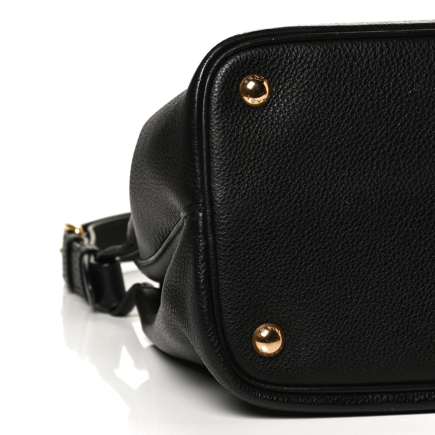 Prada Vitello Daino Flap Shoulder Bag Black 7 of 8