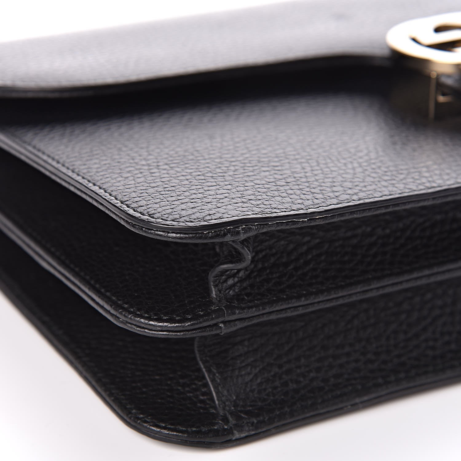 Gucci Dollar Calfskin Interlocking G Shoulder Bag Black 5 of 11