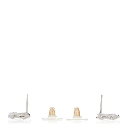 Chanel Metal CC Earrings Silver 3 of 5