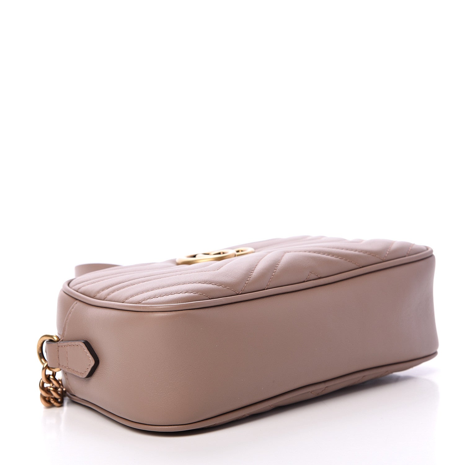 Gucci Calfskin Matelasse Small GG Marmont Chain Shoulder Bag Porcelain Rose 3 of 9