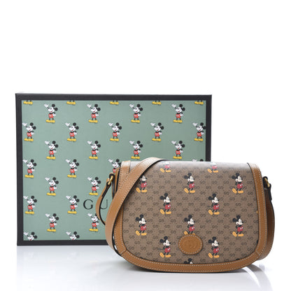 Gucci X DISNEY Mini Vintage GG Supreme Monogram Mickey Mouse Small Flap Messenger Bag Beige Vintage Sun Oil 13 of 13