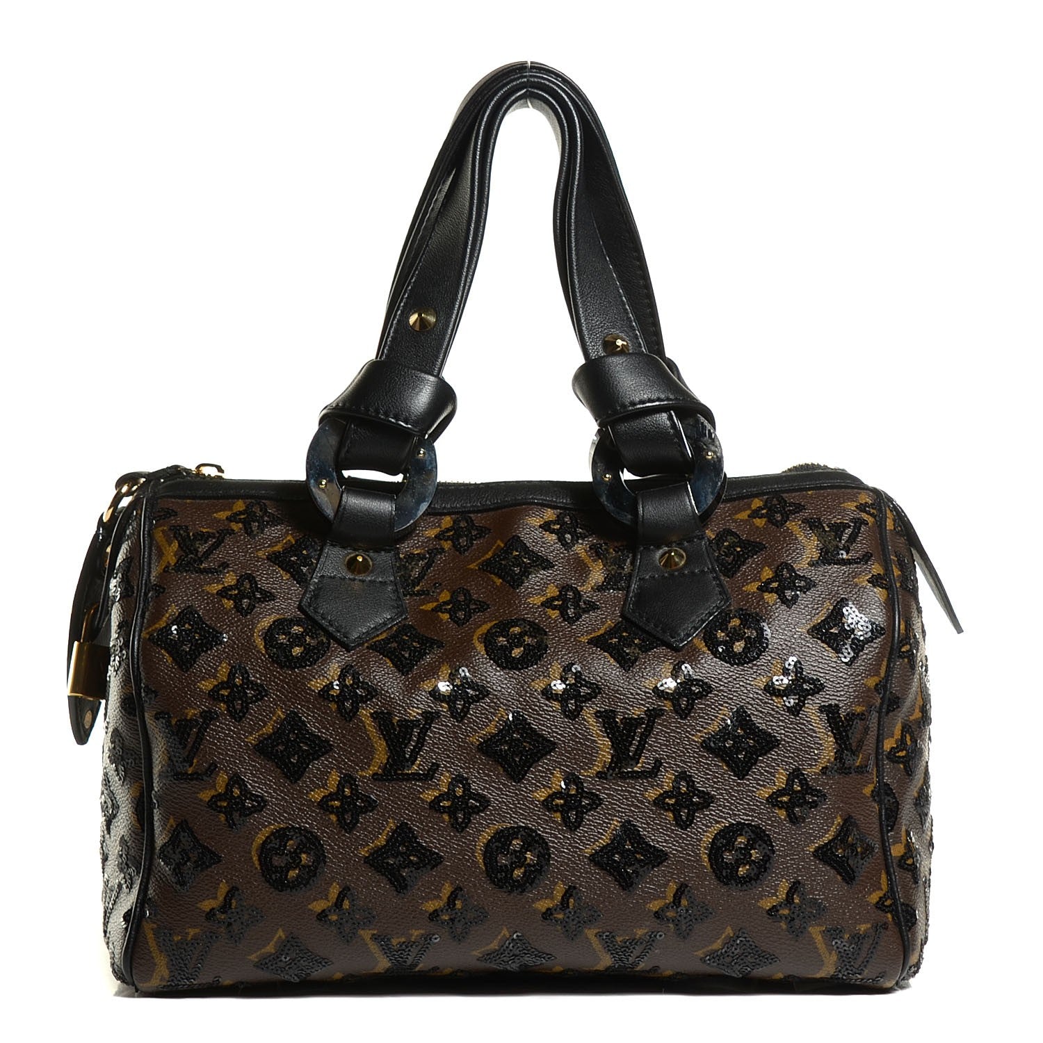 Louis Vuitton Monogram Sequins Eclipse Speedy 28 Black 1 of 9