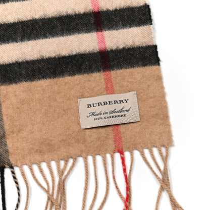 Burberry Cashmere Giant Check Fringe Scarf Archive Beige 3 of 4