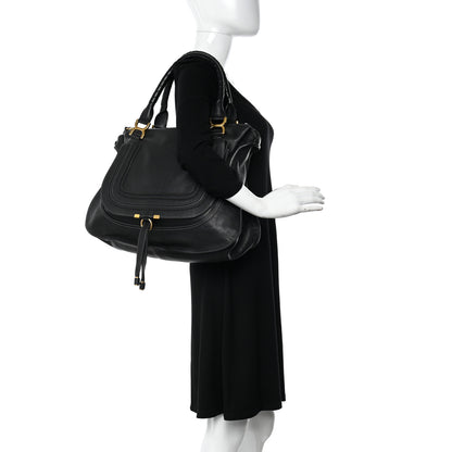 Chloe Calfskin Large Marcie Satchel Black 2 of 22