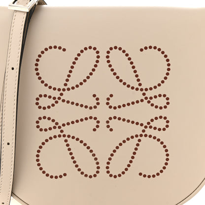 Loewe Buffed Calfskin Logo Embossed Small Heel Pouch Light Oat Tan 8 of 12