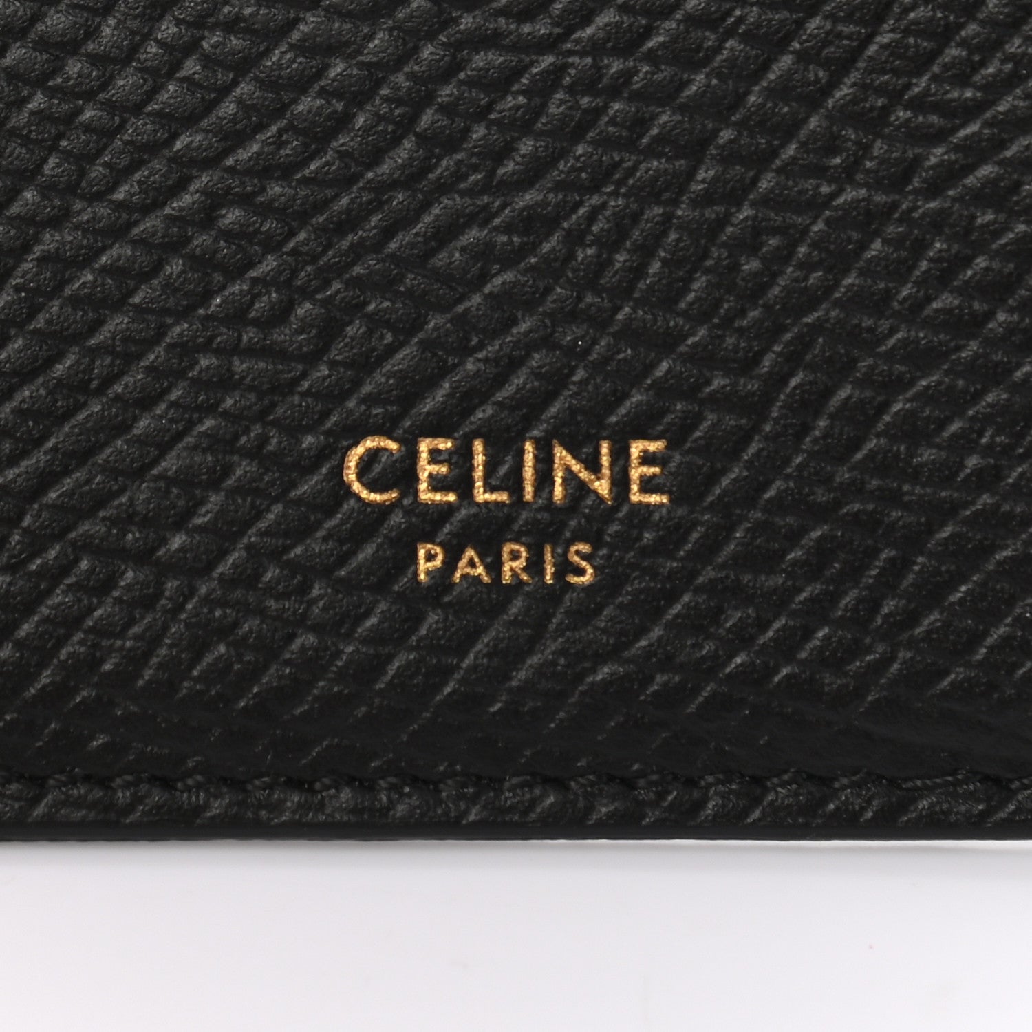 Celine Grained Calfskin Zipped Card Holder Black 6 of 9