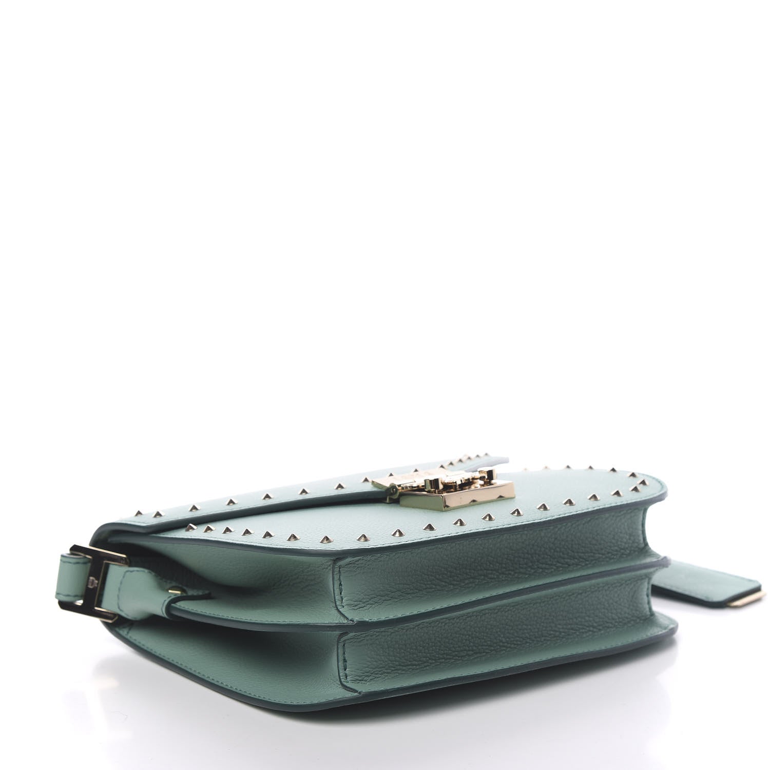 MCM Calfskin Studded Patricia Crossbody Bag Mint 4 of 11