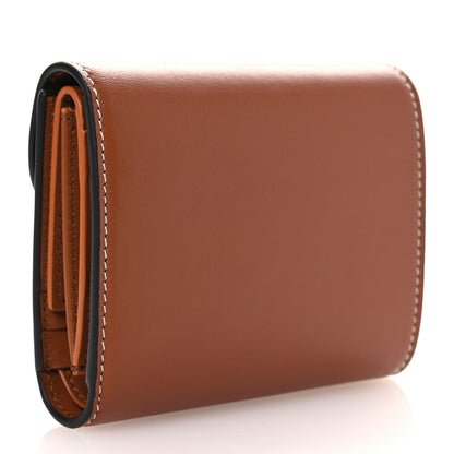 Celine Shiny Smooth Lambskin Small Triomphe Wallet Tan 3 of 9
