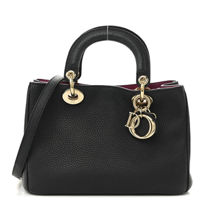 Christian Dior Bullcalf Small Diorissimo Tote Black Rose Indien 1 of 9