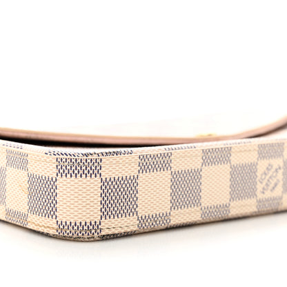 Louis Vuitton Damier Azur Pochette Felicie Chain Wallet Rose Ballerine 9 of 12