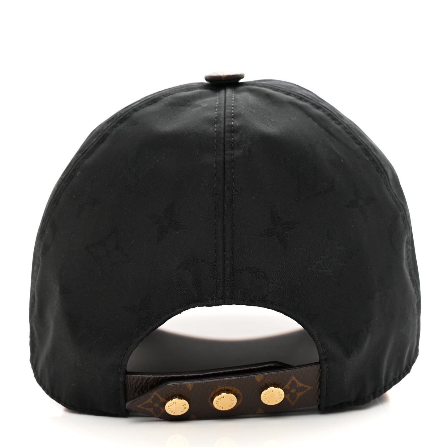 Polyester Silk Monogram LV Get Ready Cap M Black