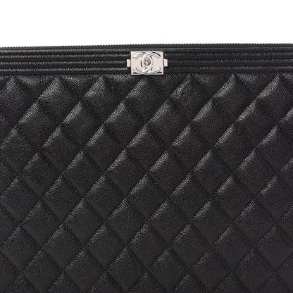 Chanel Caviar Quilted Medium Boy Cosmetic Case Black 10 of 10