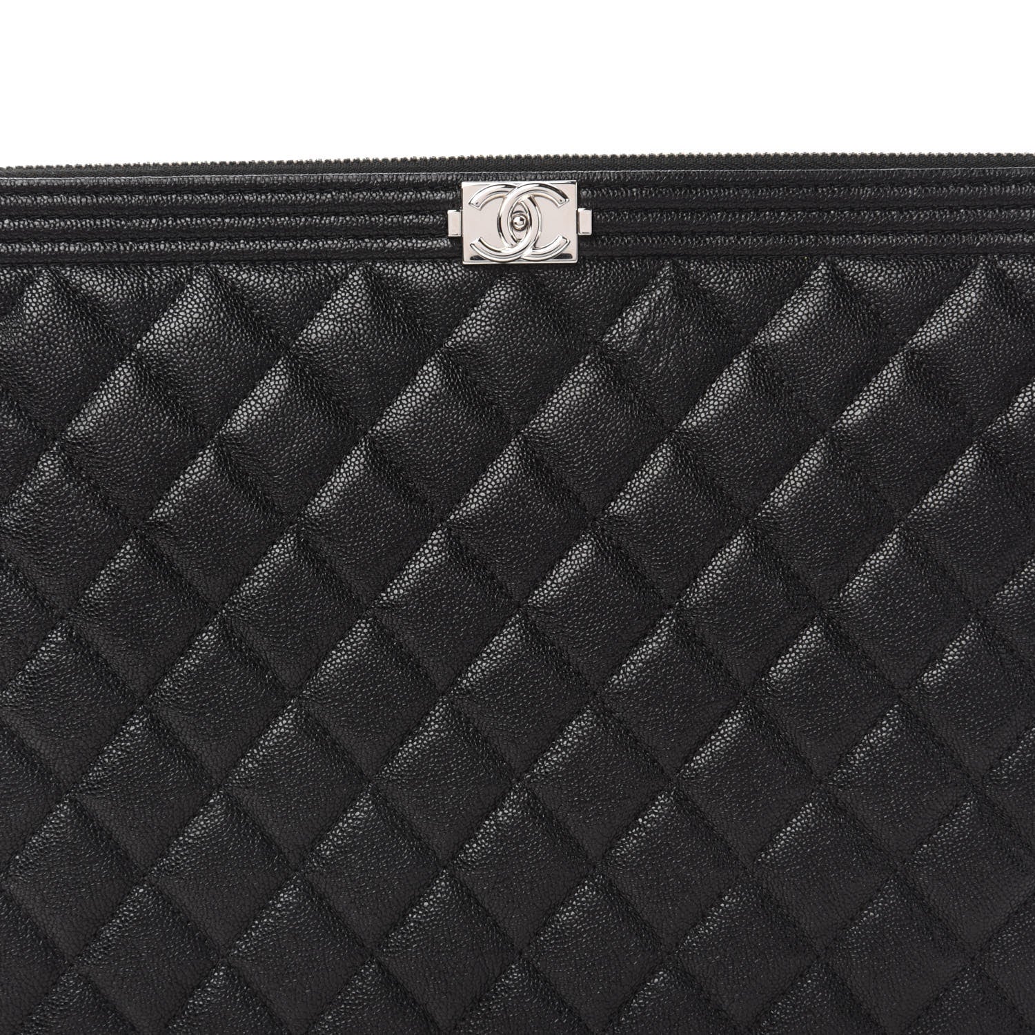 Chanel Caviar Quilted Medium Boy Cosmetic Case Black 10 of 10