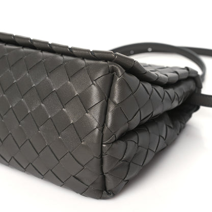 Bottega Veneta Nappa Intrecciato Crossbody Messenger Flap Light Grey 10 of 11