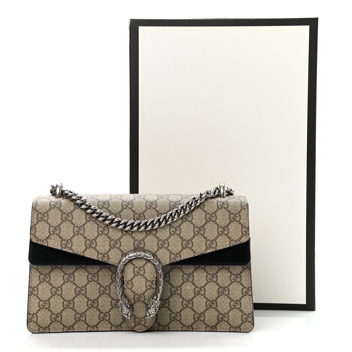 GG Supreme Monogram Small Dionysus Shoulder Bag Black