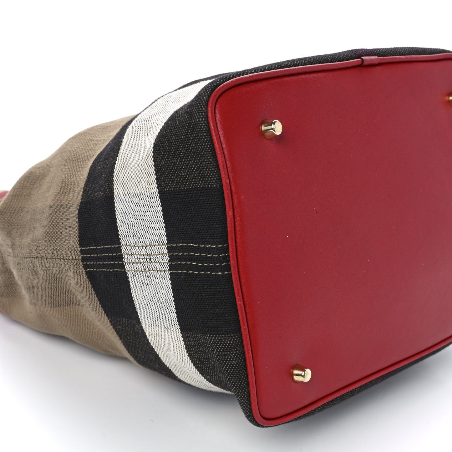 Canvas Mega Check Medium Ashby Hobo Cadmium Red