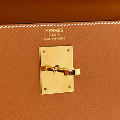 Hermes Epsom Kelly Sellier 32 Gold 6 of 10