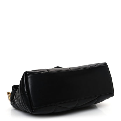 Saint Laurent Lambskin Quilted Small Loulou Puffer Monogram Chain Satchel Black 4 of 10