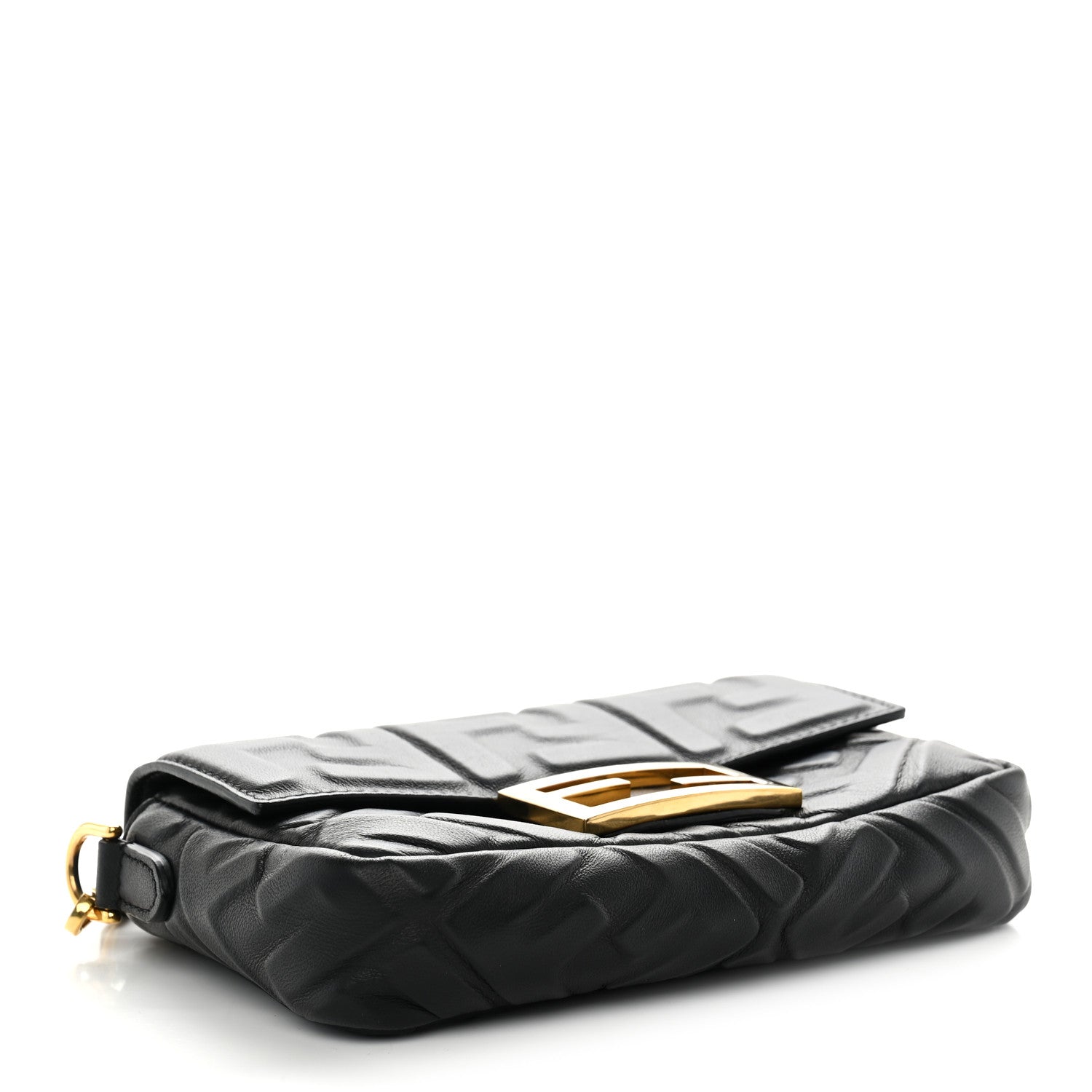 Fendi Nappa FF 1974 Embossed Mini Baguette Black 4 of 12