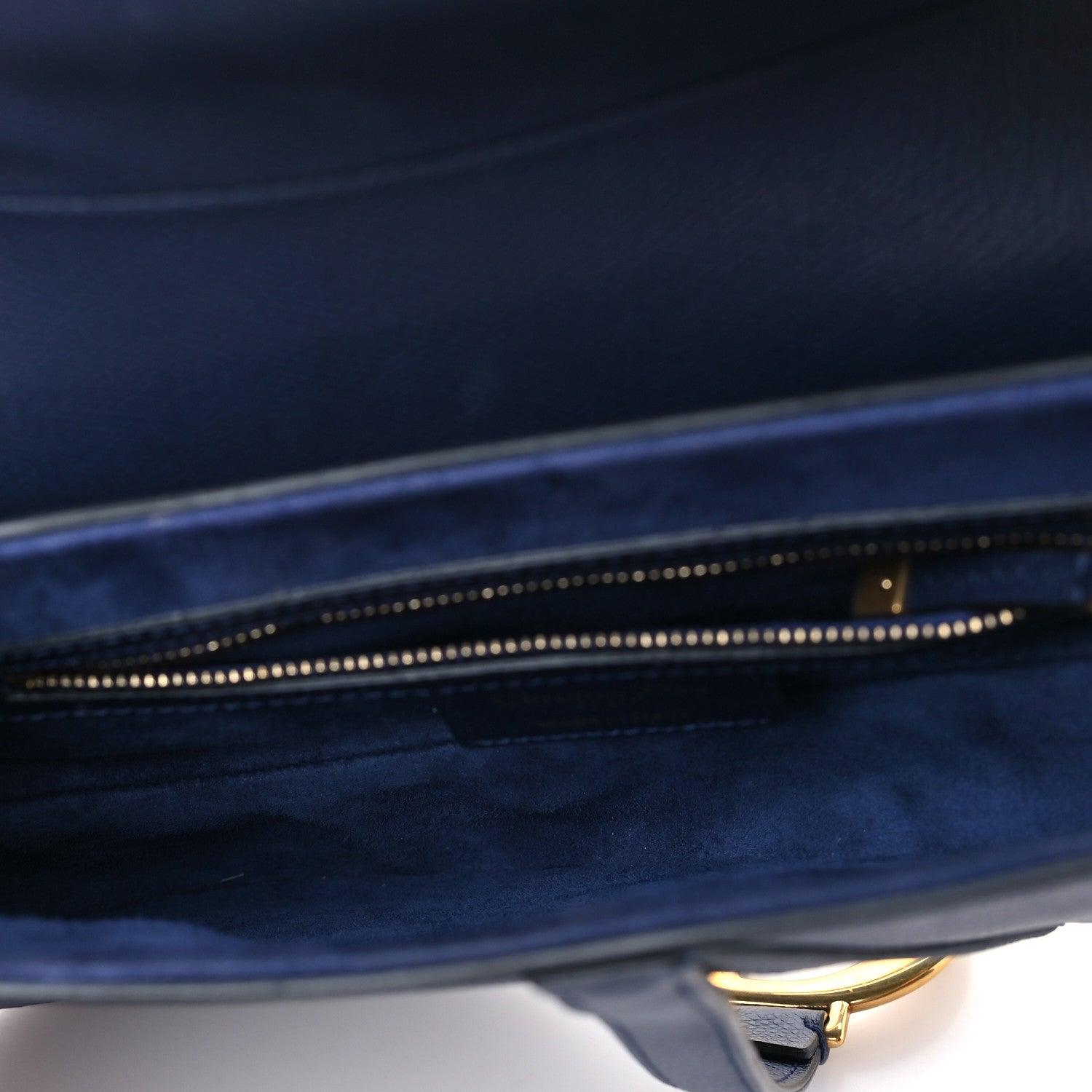 Christian Dior Grained Calfskin Saddle Bag Navy 5 of 10