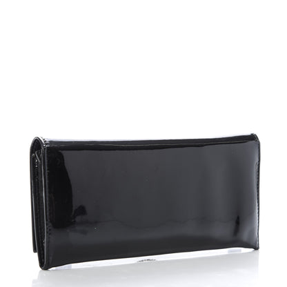 Valentino Garavani Patent Crystal Flap Wallet Black 3 of 10
