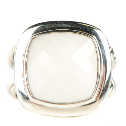 David Yurman Sterling Silver White Agate 14mm Albion Ring 52 6 1 of 7