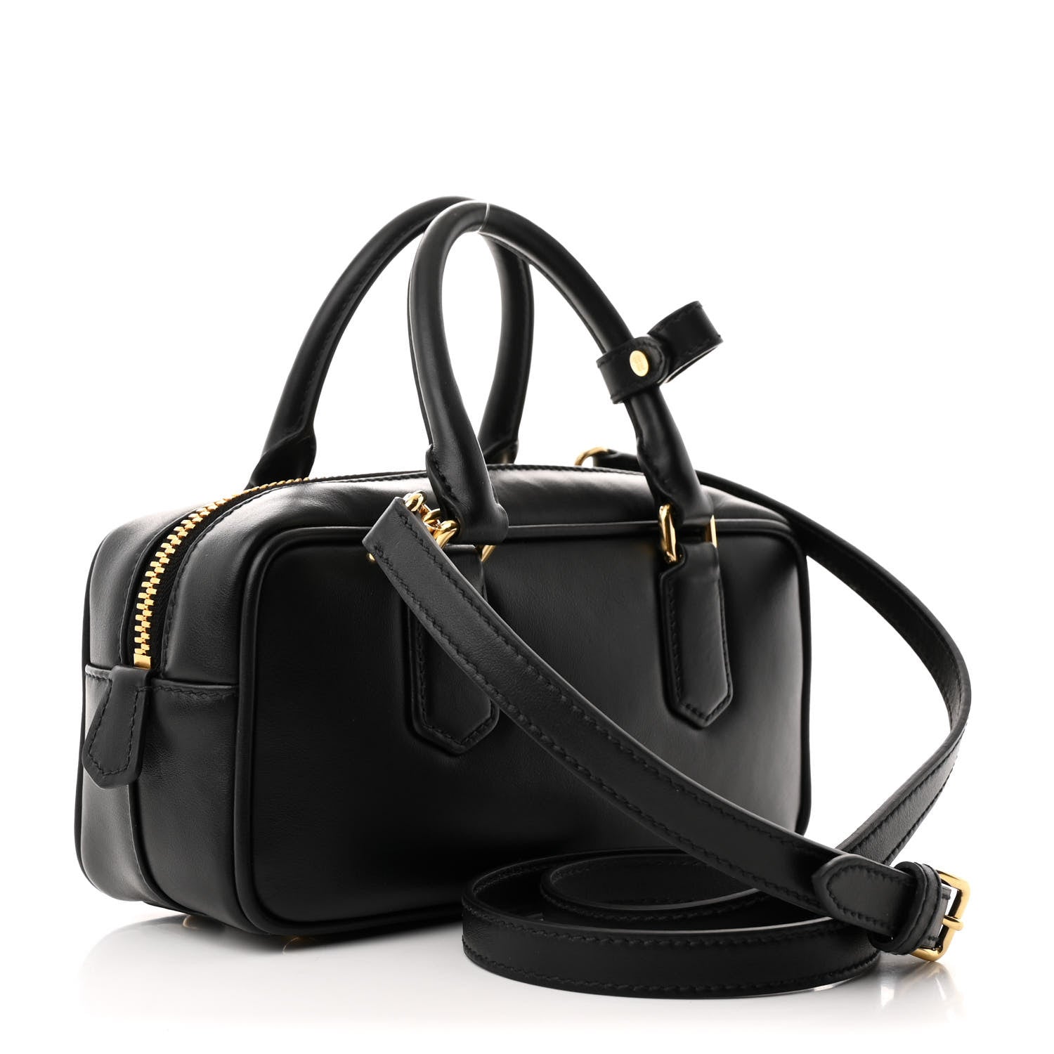 Miu Miu Calfskin Regular Arcadie Top Handle Bag Black 3 of 10