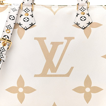 Louis Vuitton Monogram Giant Speedy Bandouliere 30 Kaki Beige 7 of 10
