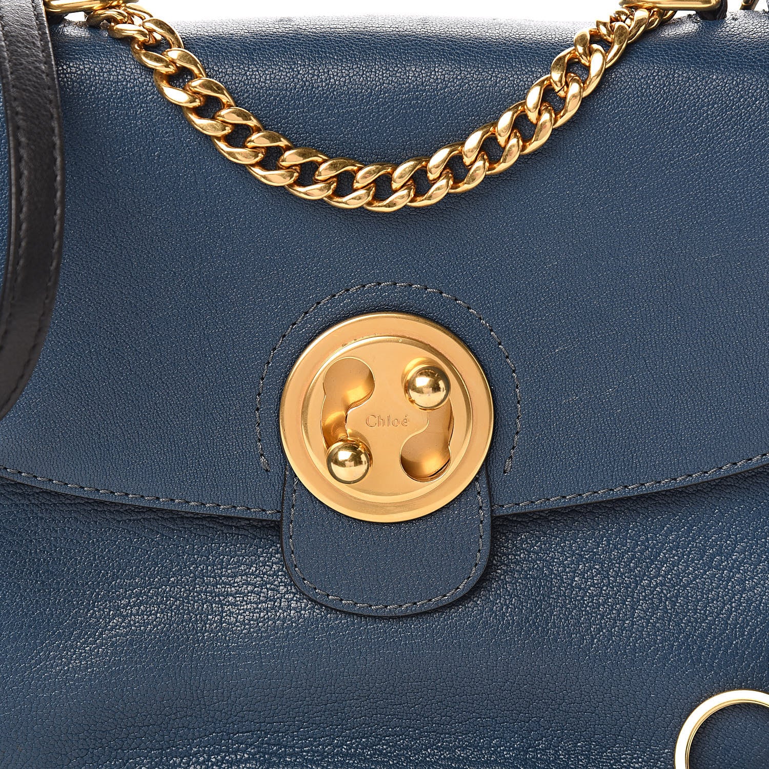 Chloe Goatskin Medium Mily Shoulder Bag Denim Blue 12 of 12