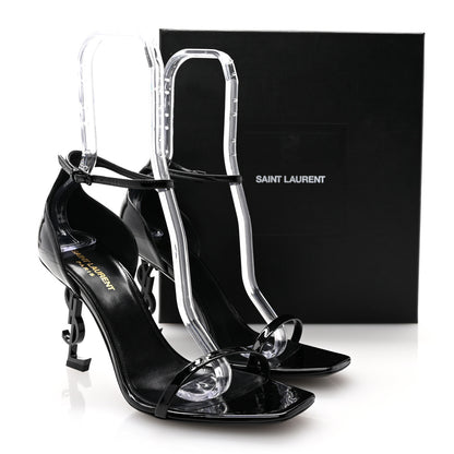 Saint Laurent Patent Calfskin Opyum 85 Sandals 41 Black 11 of 11